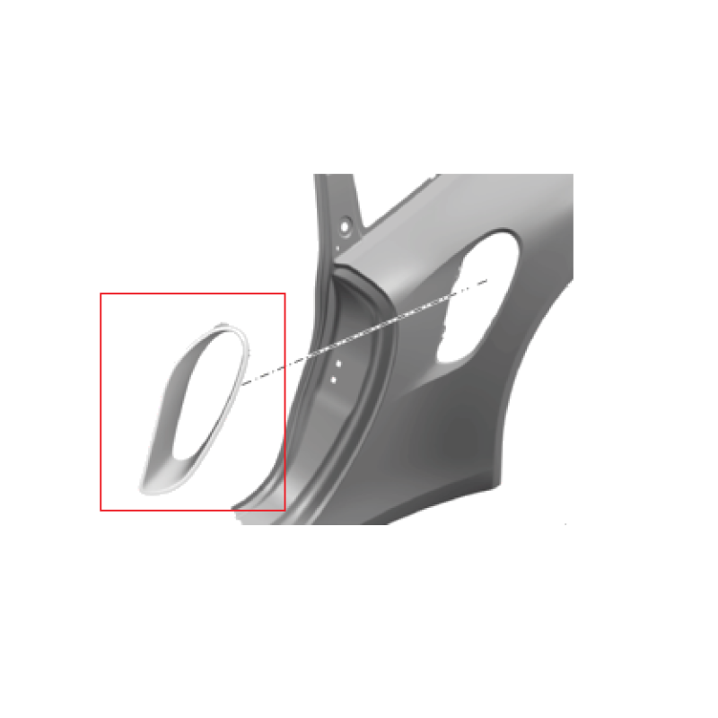 Trim For Air Inlet Black Mat Satin Black - Porsche (991-504-371-91-OK1)